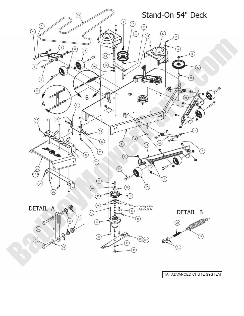 2015 Stand-On - 54" Deck Assembly